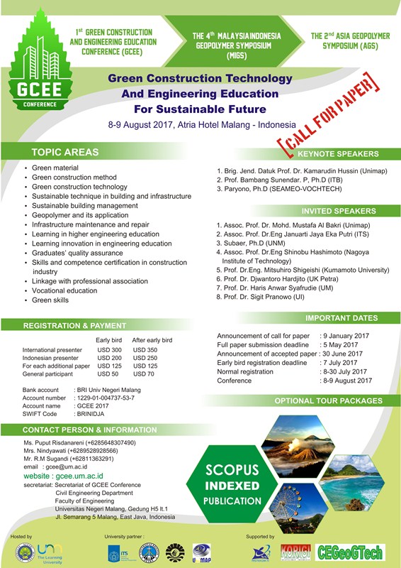 GCEE Conference Jurusan Teknik Sipil 2017