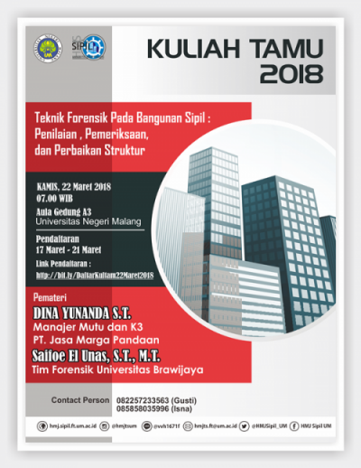 KULIAH TAMU JURUSAN TEKNIK SIPIL 2018