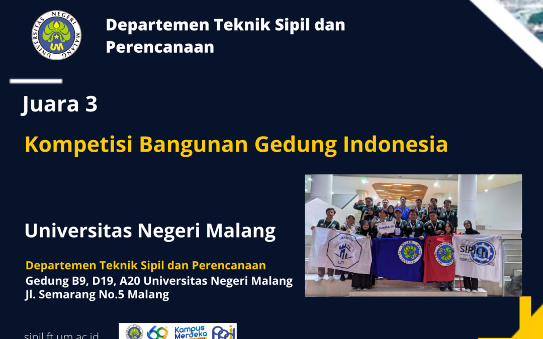 Prestasi Memukau Tim KBGI Departemen Teknik Sipil dan Perencanaan UM di Universitas Pembangunan Jaya