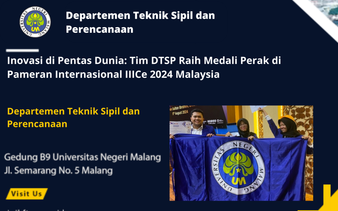 Inovasi di Pentas Dunia: Tim DTSP Raih Medali Perak di Pameran Internasional IIICe 2024 Malaysia