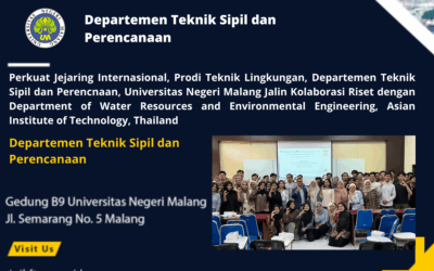 Perkuat Jejaring Internasional, Prodi Teknik Lingkungan, Departemen Teknik Sipil dan Perencnaan, Universitas Negeri Malang Jalin Kolaborasi Riset dengan Department of Water Resources and Environmental Engineering, Asian Institute of Technology, Thailand