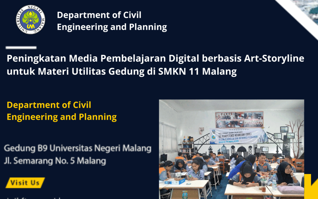 Peningkatan Media Pembelajaran Digital berbasis Art-Storyline untuk Materi Utilitas Gedung di SMKN 11 Malang