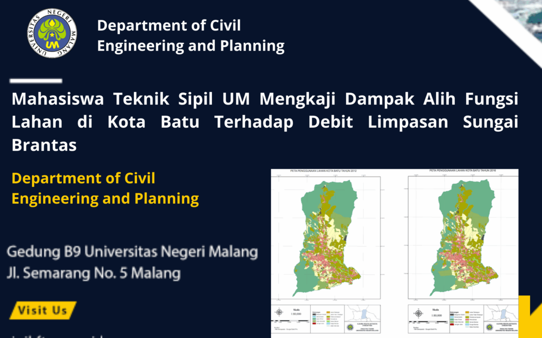 Mahasiswa Teknik Sipil UM Mengkaji Dampak Alih Fungsi Lahan di Kota Batu Terhadap Debit Limpasan Sungai Brantas