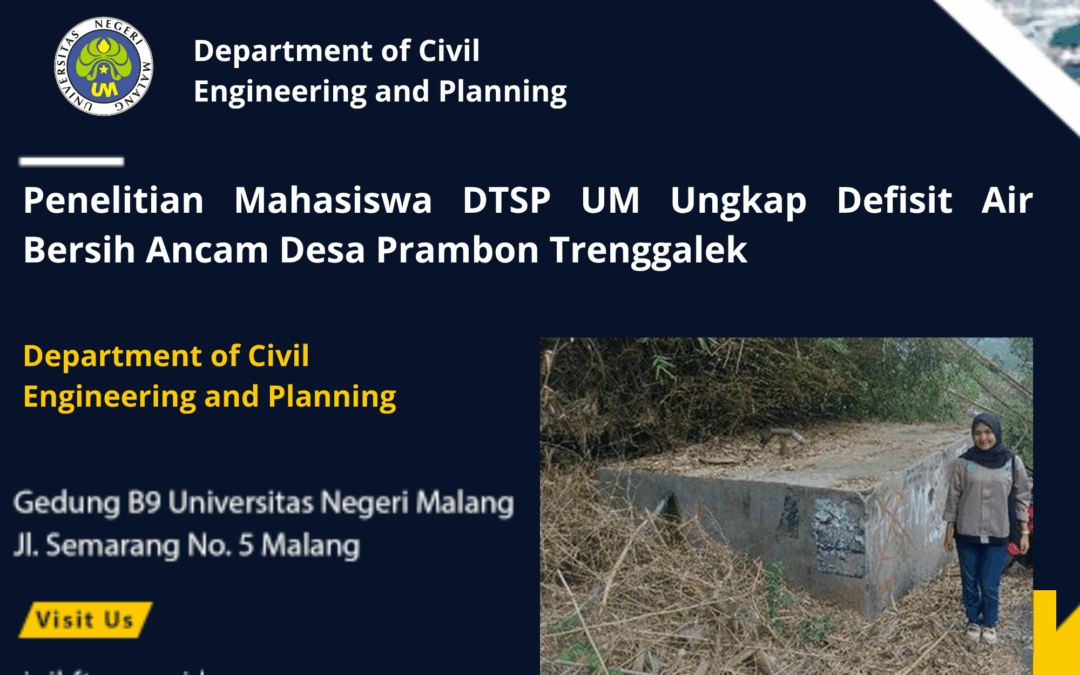 Penelitian Mahasiswa DTSP UM Ungkap Defisit Air Bersih Ancam Desa Prambon Trenggalek