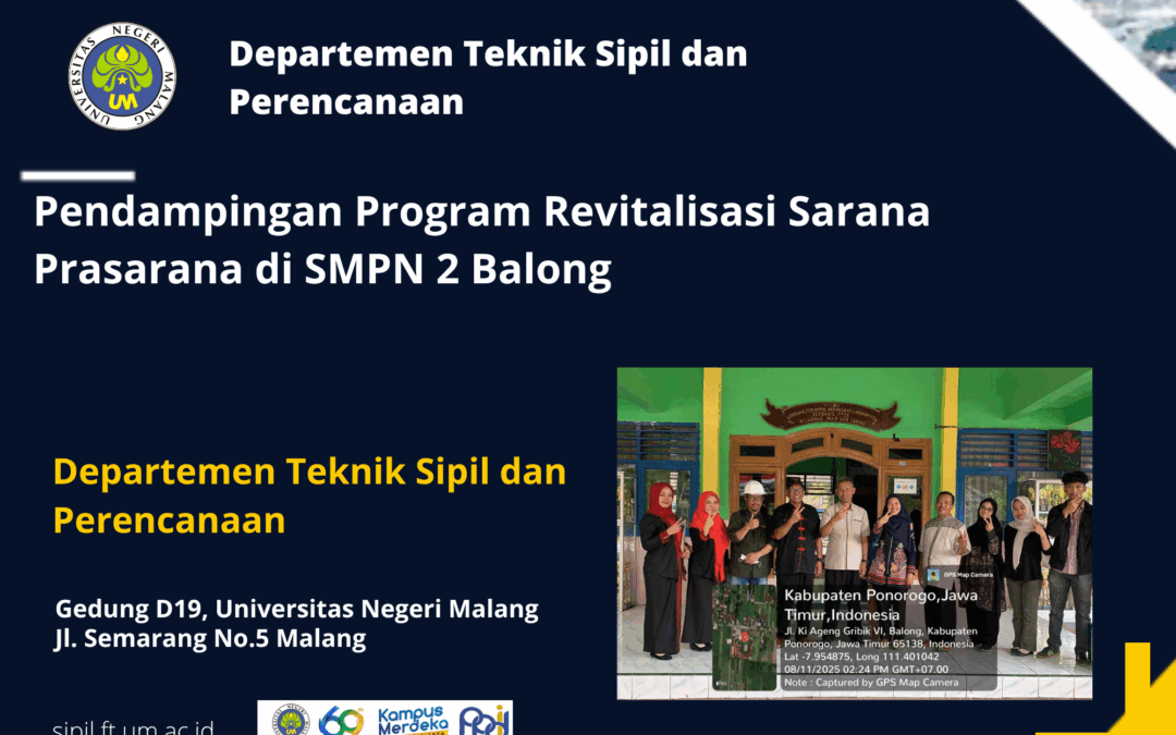 Pendampingan Program Revitalisasi Sarana Prasarana di SMPN 2 Balong